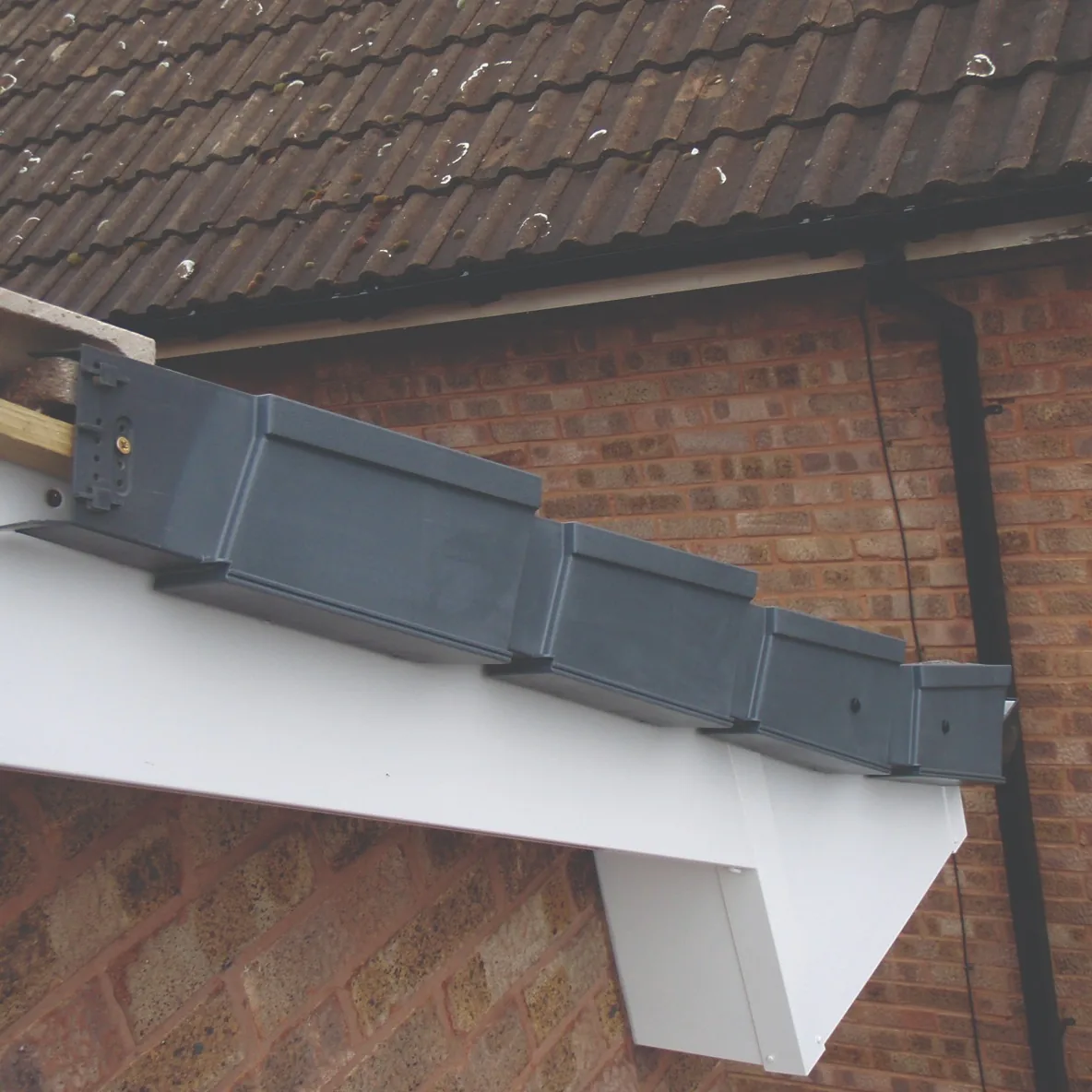 Dry verge system fitted to a tiled roof