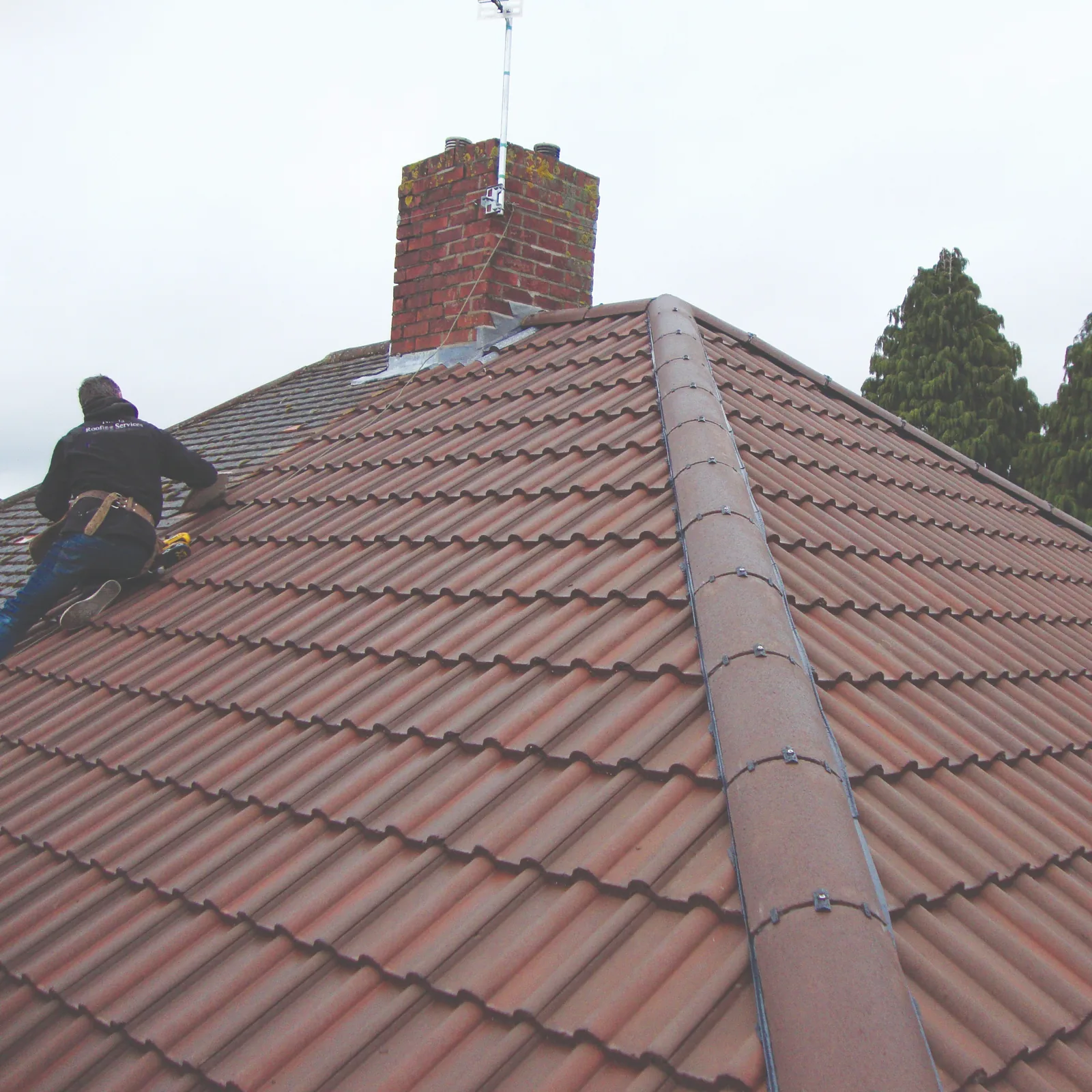 Roof made safe with temporary cover after storm damage
