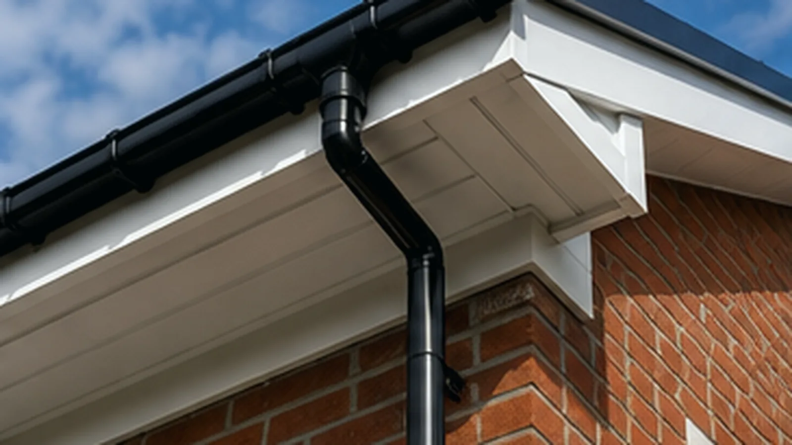 New UPVC guttering on a home