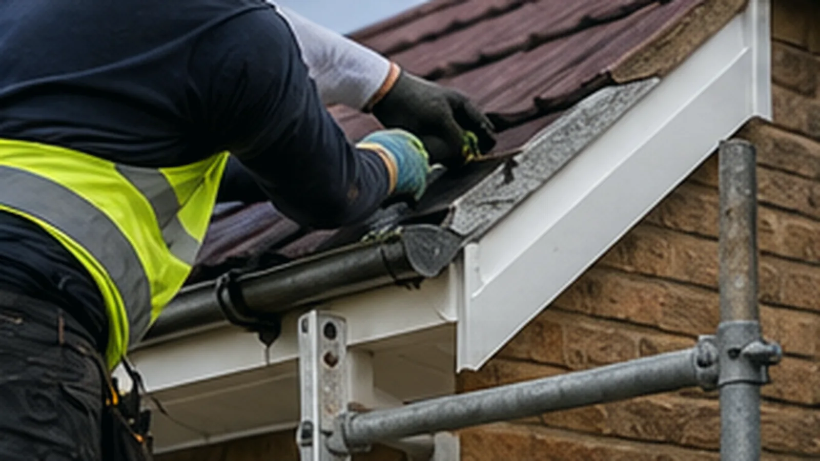 Roof maintenance check being carried out in Amersham