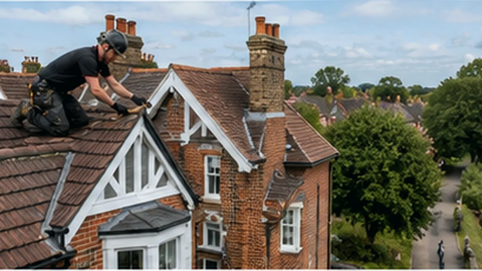 Roofing work on a Chorleywood home