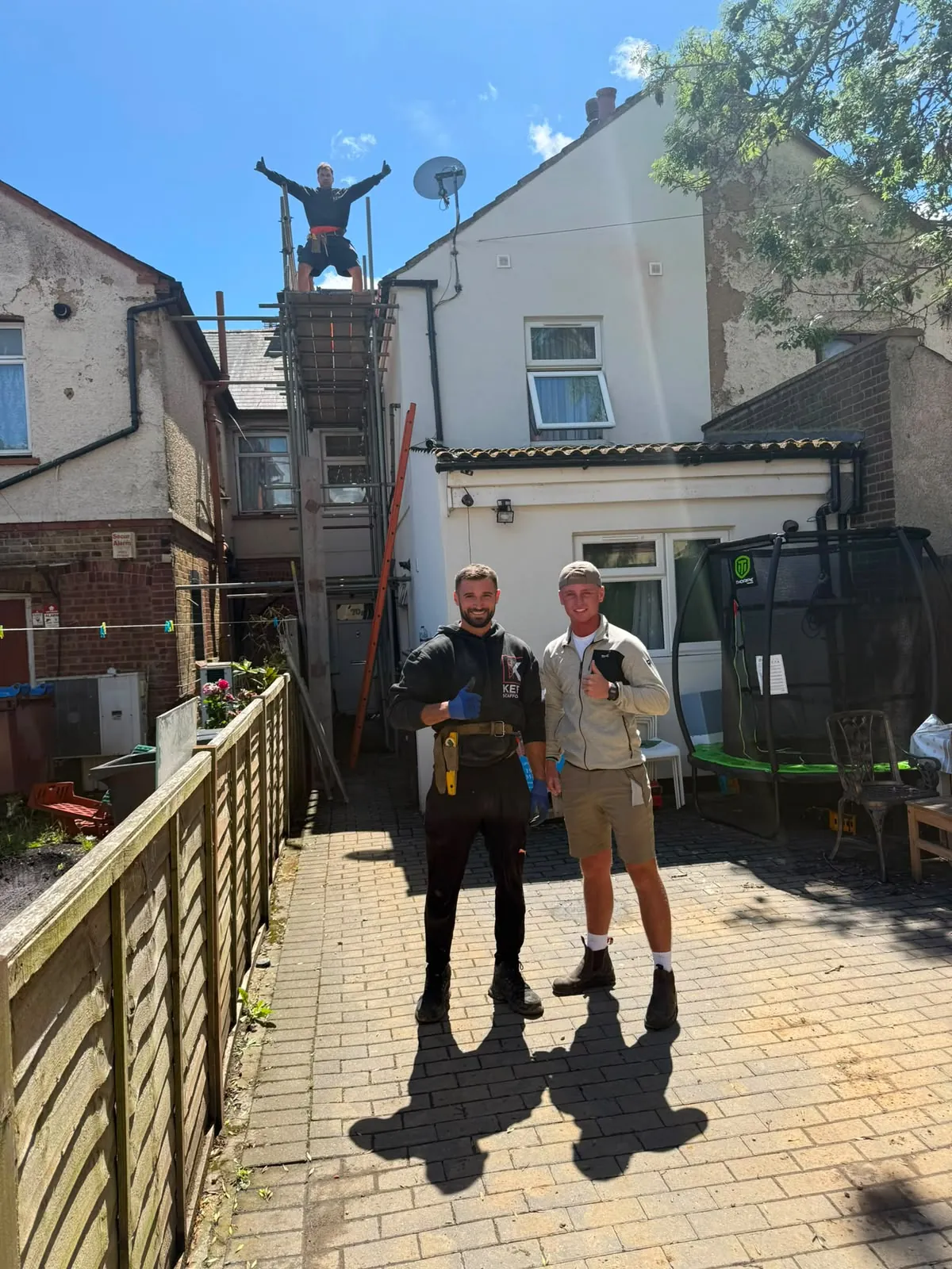 The Stanley & Son Roofing family team on a job in Buckinghamshire
